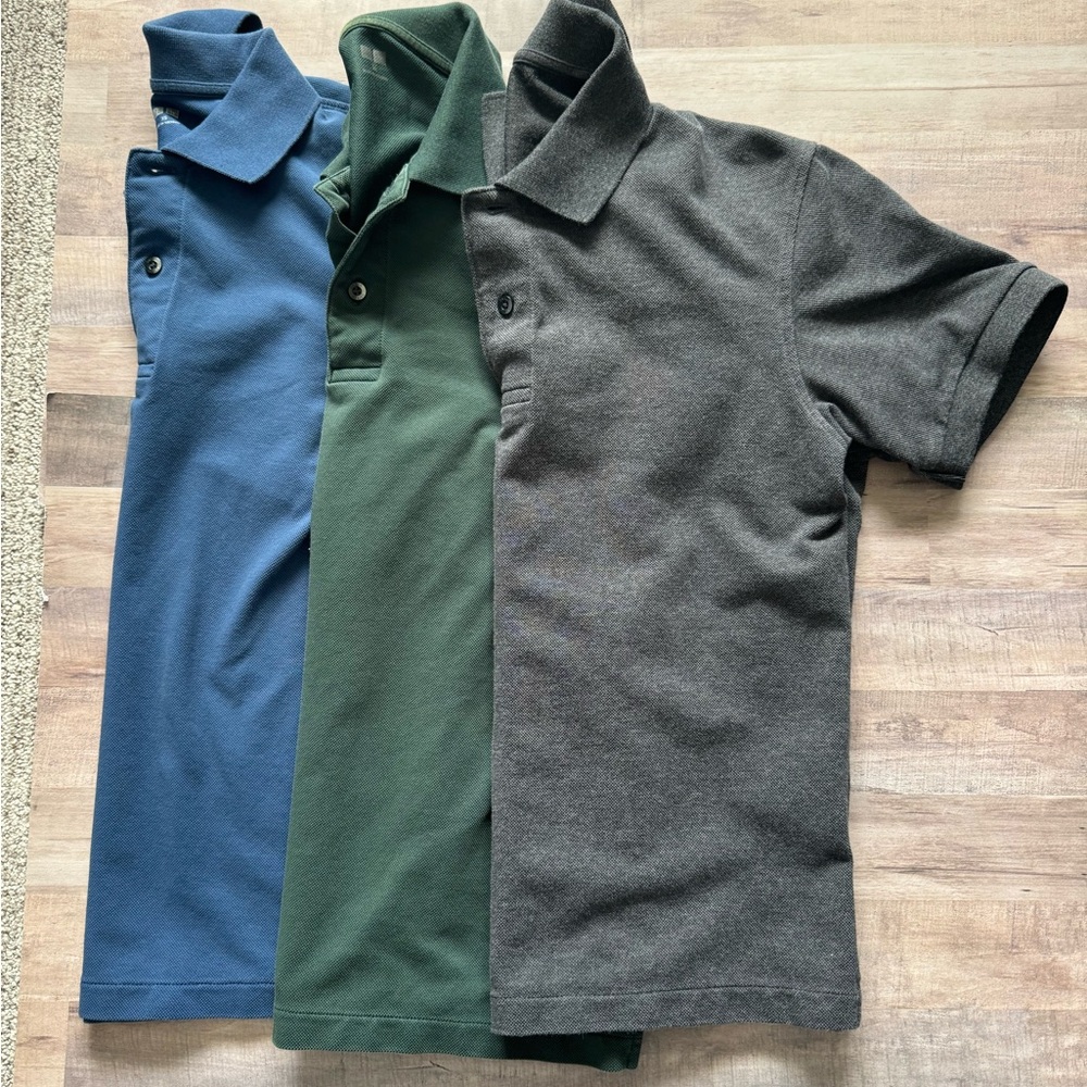 Men's Polo Shirt Set - Blue, Green, and Gray